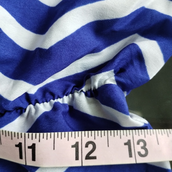 Chevron One Shoulder Ruffle Mini Dress - Picture 8 of 14